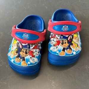Paw Patrol Blue Kids CROCS with Red Strap and Character Print size C7